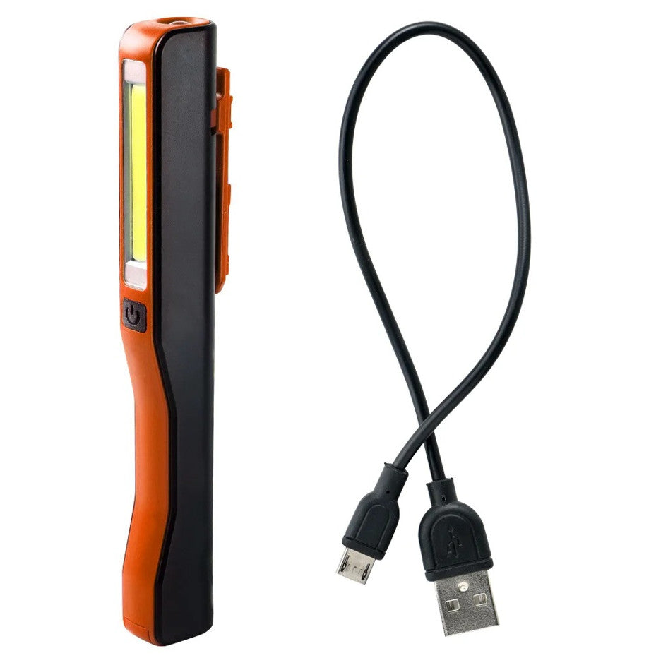 Rechargeable COB LED Work Light with Magnetic Clip & Pen Design