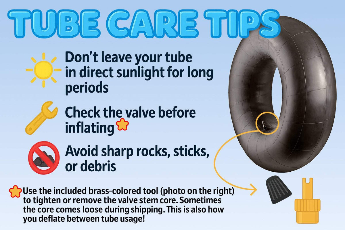 44-Inch Heavy Duty Rubber Innertubes for Sledding, Water & Snow Tubing