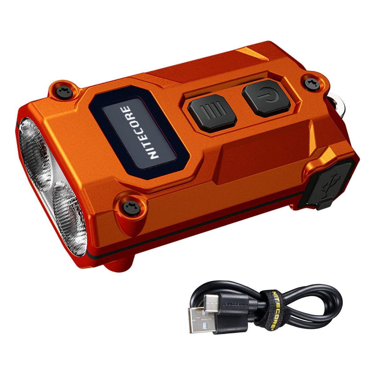 Rechargeable Multi-Color LED Keychain Flashlight 600 Lumens - Compact & Bright