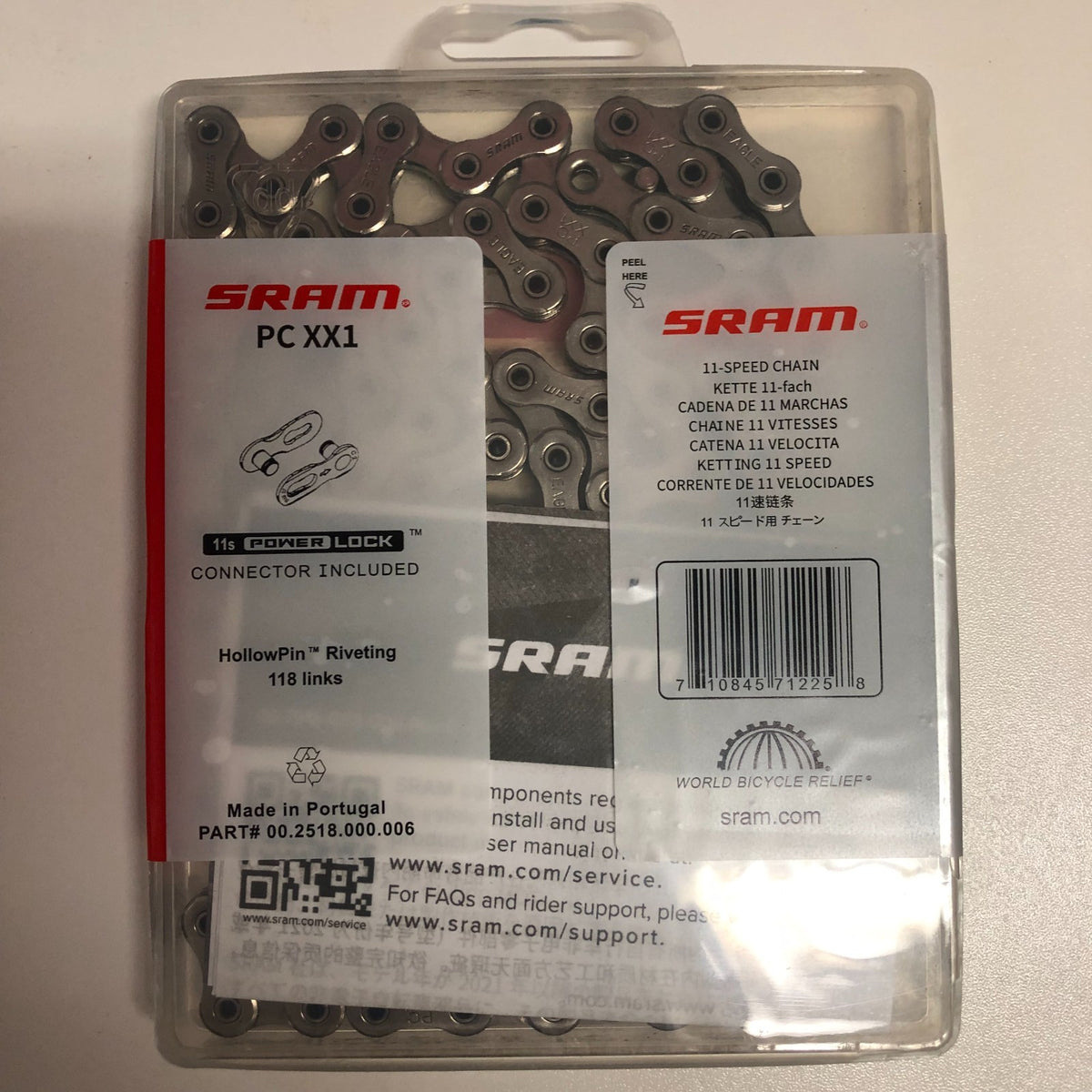 11 Speed Silver Bicycle Chain - 118 Links MTB Chain with PowerLock