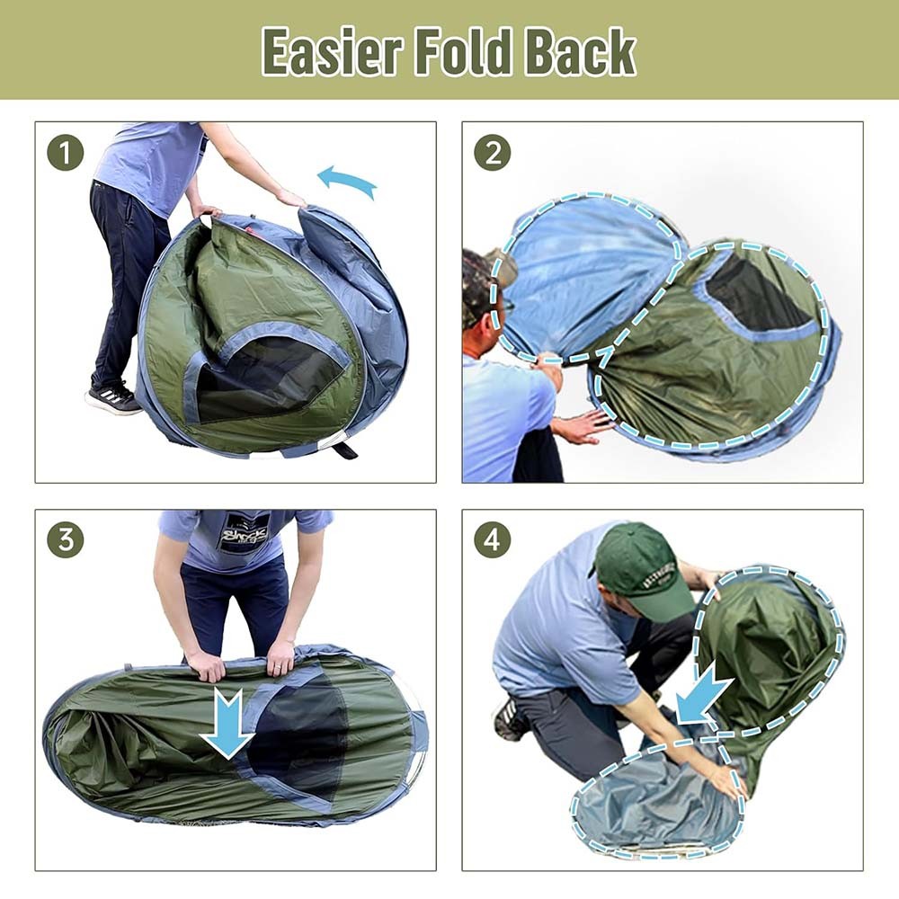 1 Person Camping Pop Up Tent Waterproof Lightweight Easy Setup Hiking Shelter