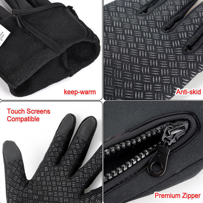 Winter Waterproof Touch Screen Gloves for Outdoor Sports - Thermal Windproof Mittens