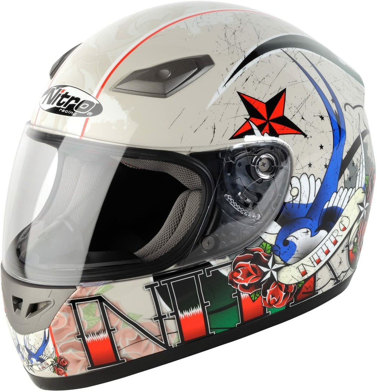 Full Face Motorcycle Helmet DOT Approved Street Helmet with Interchangeable Visor