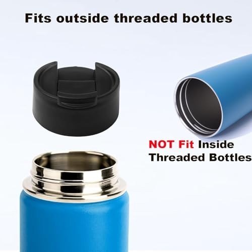 Leakproof Flip Lid for 12-64 oz Wide Mouth Water Bottles - BPA-Free