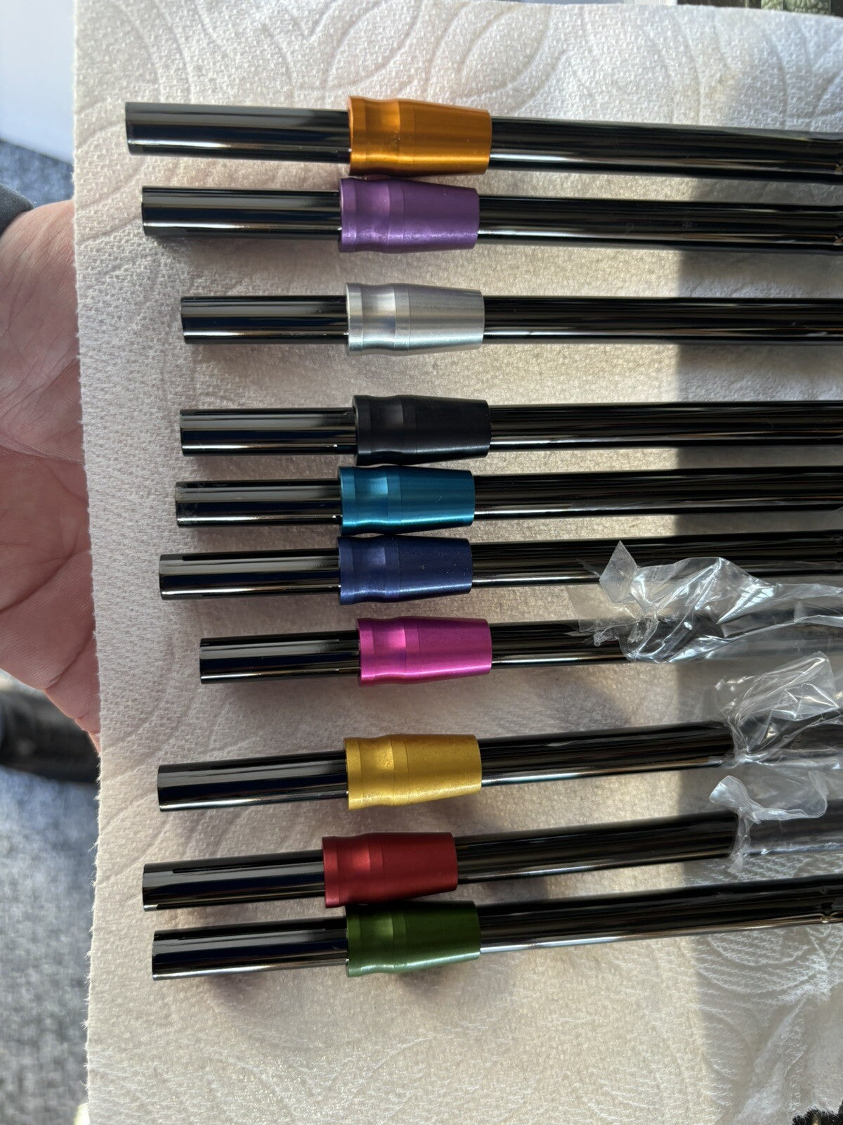 Golf Iron Ferrules Set 3 Aluminum Clover Design .355/.370 Shafts USA Made