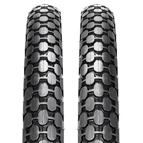 2 Pack 26x2.125 Inch Bicycle Tires for Beach Cruiser & Commuter Bikes - White Wall