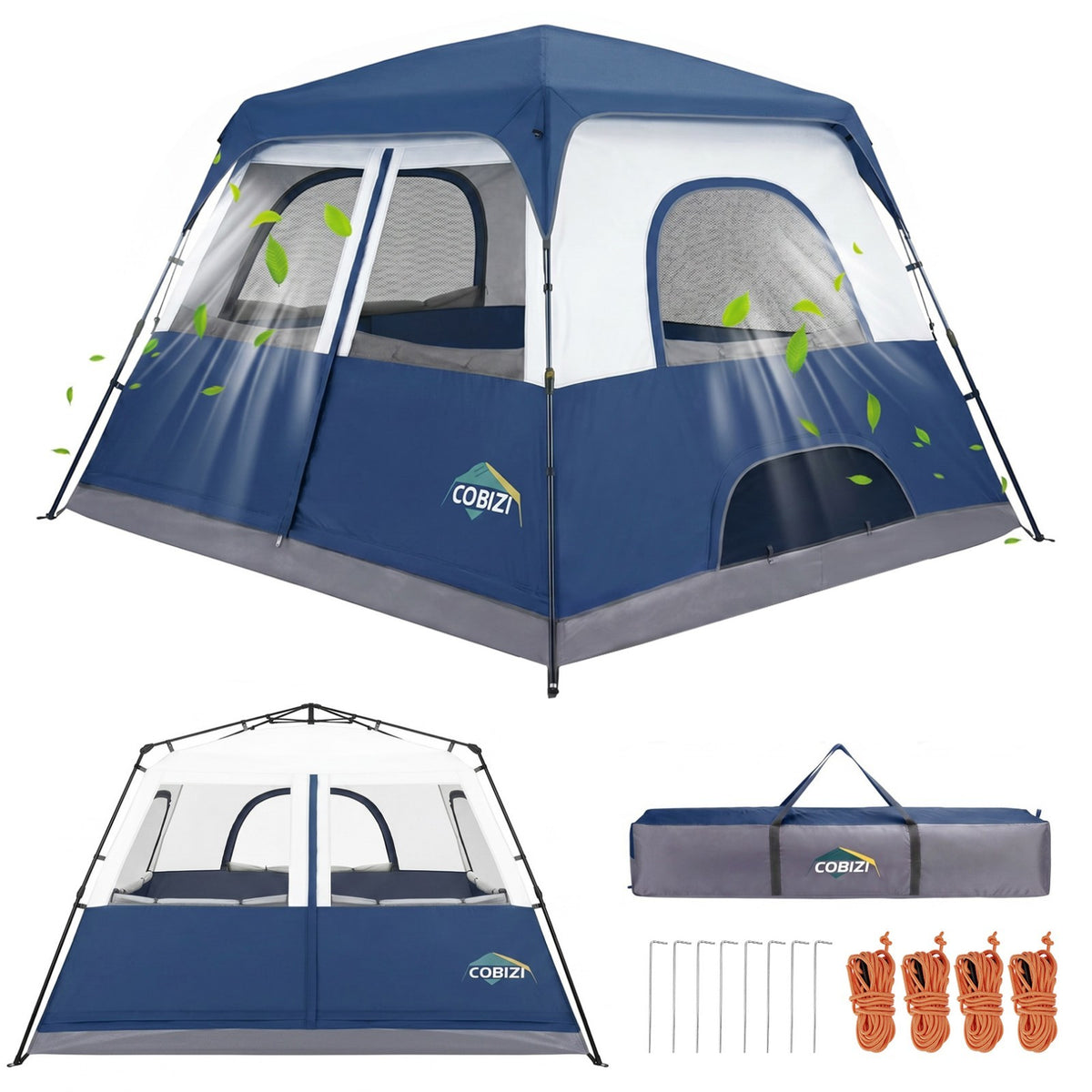 8-Person Camping Tent Waterproof Windproof Easy Setup Backpacking Shelter