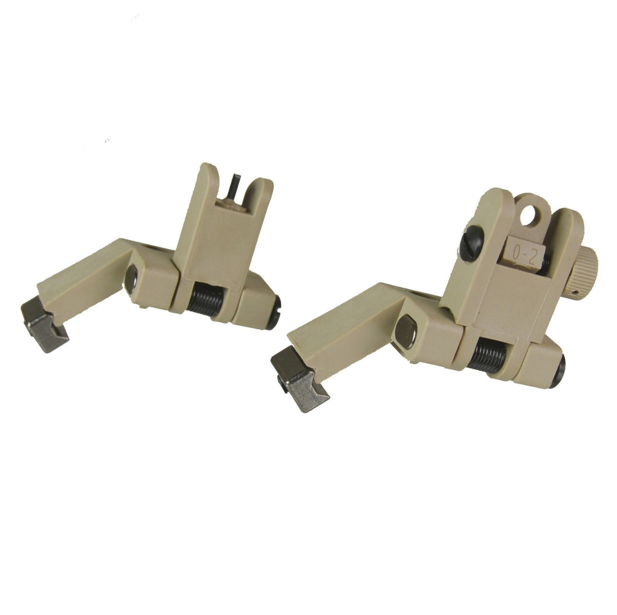 45 Degree Flip Up Backup Sight Polymer Dark Earth for Bicycle or Rifle
