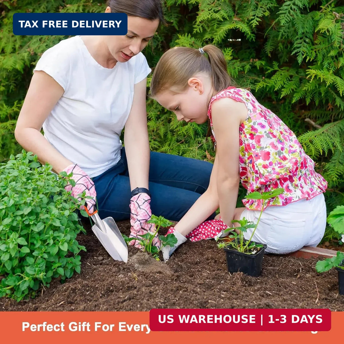 Heavy Duty Garden Hand Trowel with Ergonomic Handle - Rust Resistant Aluminum Soil Scoop
