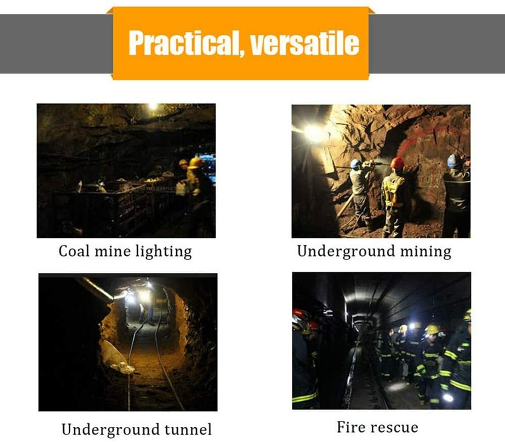 Rechargeable LED Headlamp for Mining, Camping, Fishing & Outdoor Work
