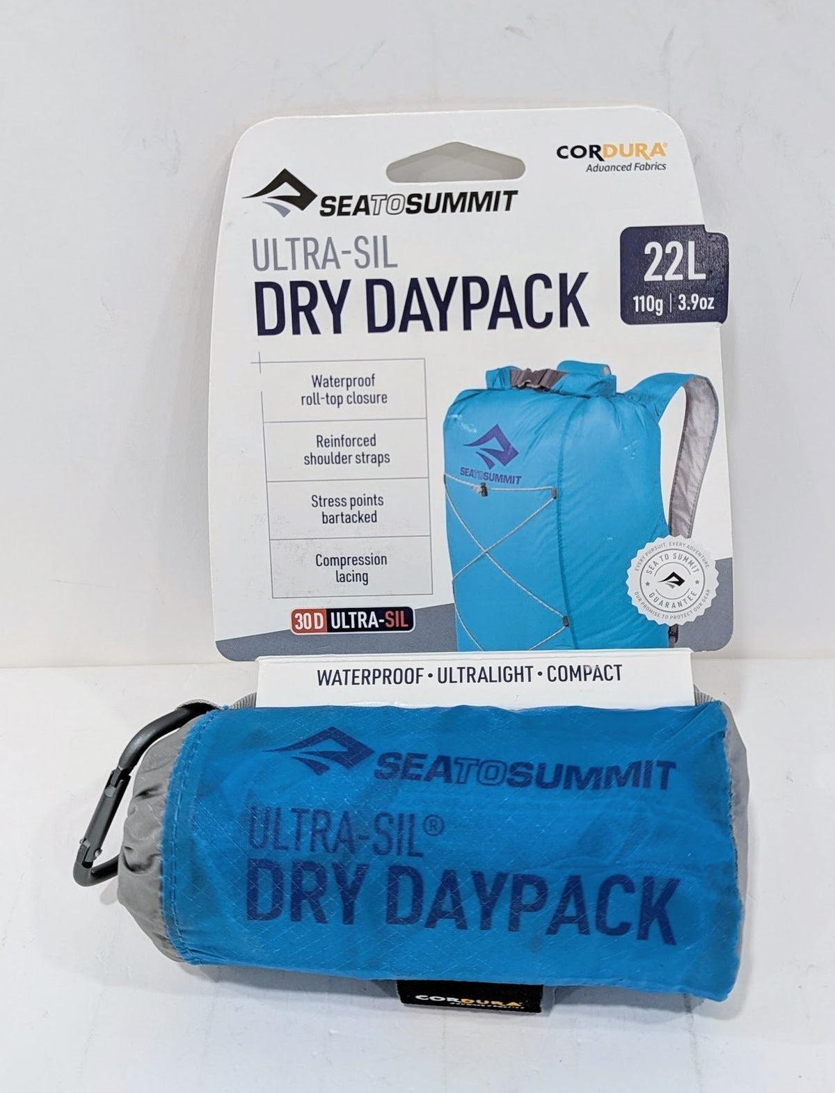 Sea to Summit Ultra-Sil 22L Waterproof Daypack Backpack Blue Atoll