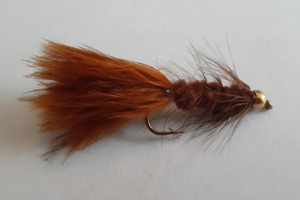 Bead Head Woolly Bugger Fly Assortment - Brown, 1 Dozen Fishing Flies
