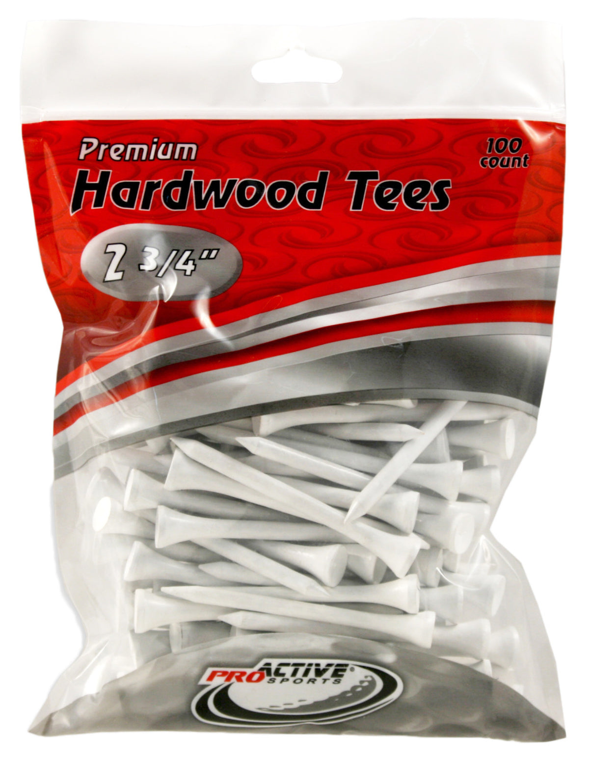 Premium Hardwood Golf Tees 2 3/4 Inch White Pack of 100 - USGA Conforming