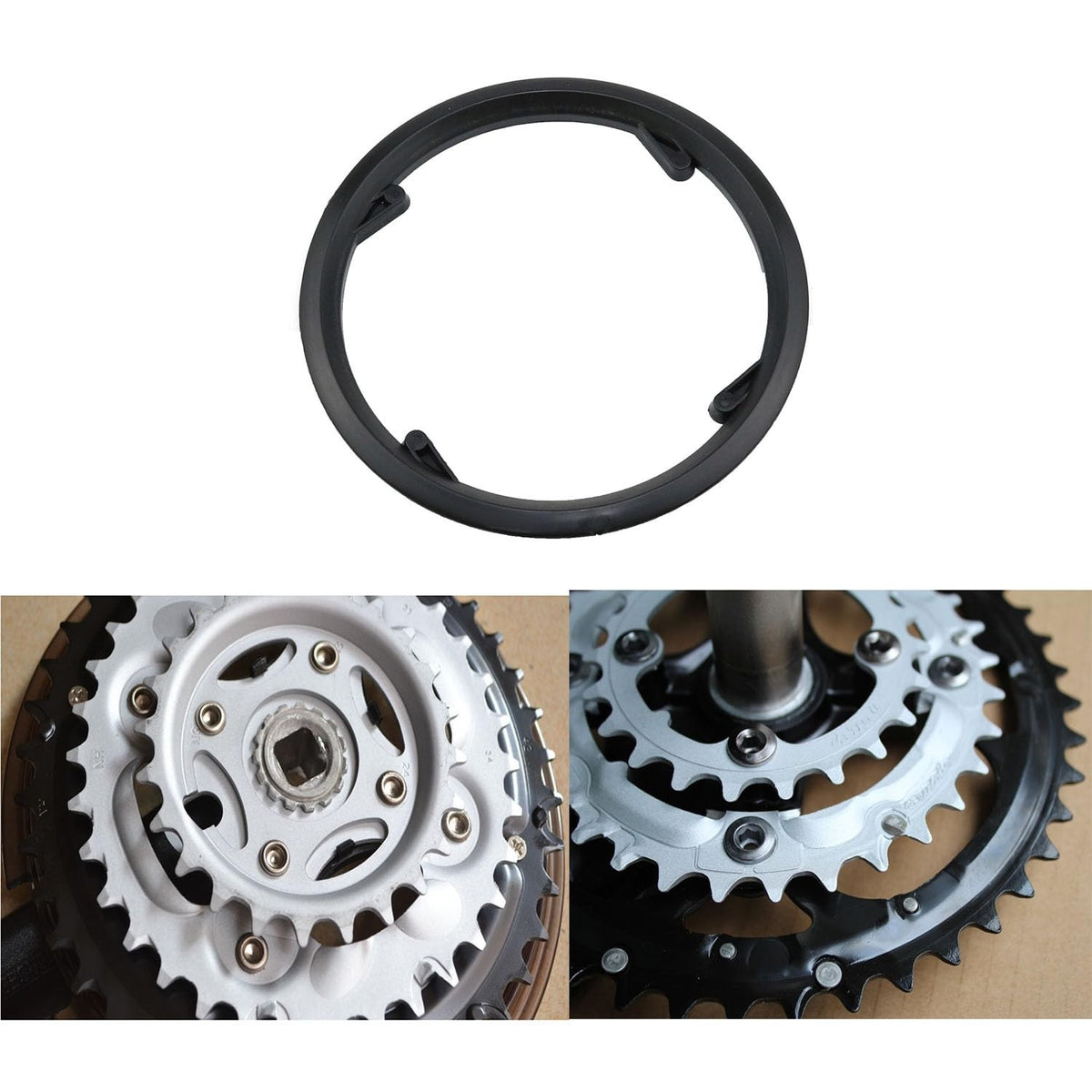 Universal Bicycle Chain Guard Cover for Mountain and Road Bikes - Black Plastic