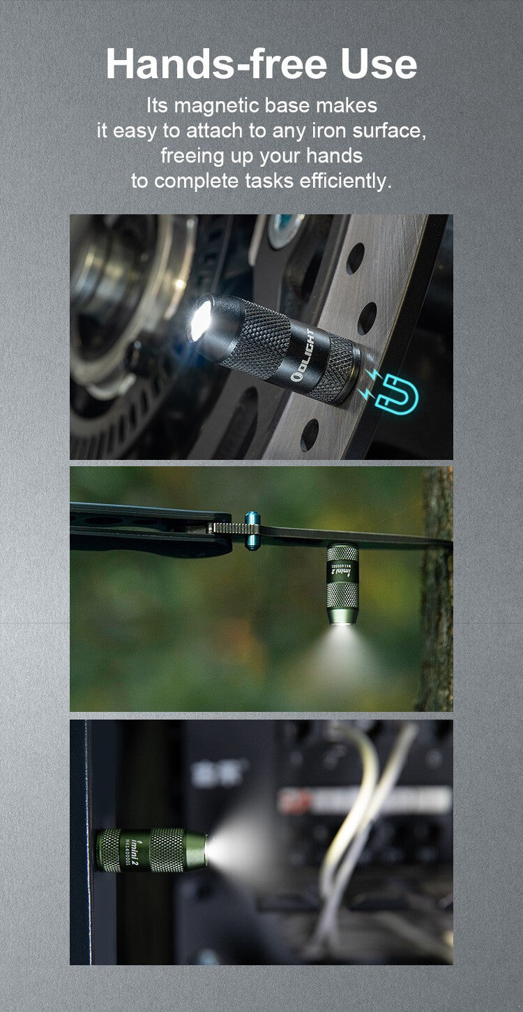 Rechargeable Mini Keychain Flashlight 50 Lumens with Magnetic Base