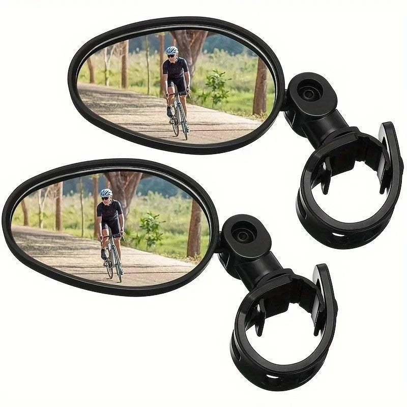 2-Pack Bicycle Rear View Mirror for Mountain and Road Bikes - Handlebar Mount