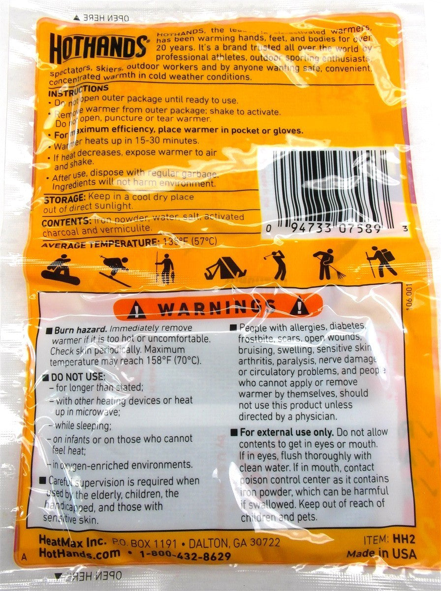 40 Pairs Hand Warmers - Odorless Air-Activated Heat for Cold Weather