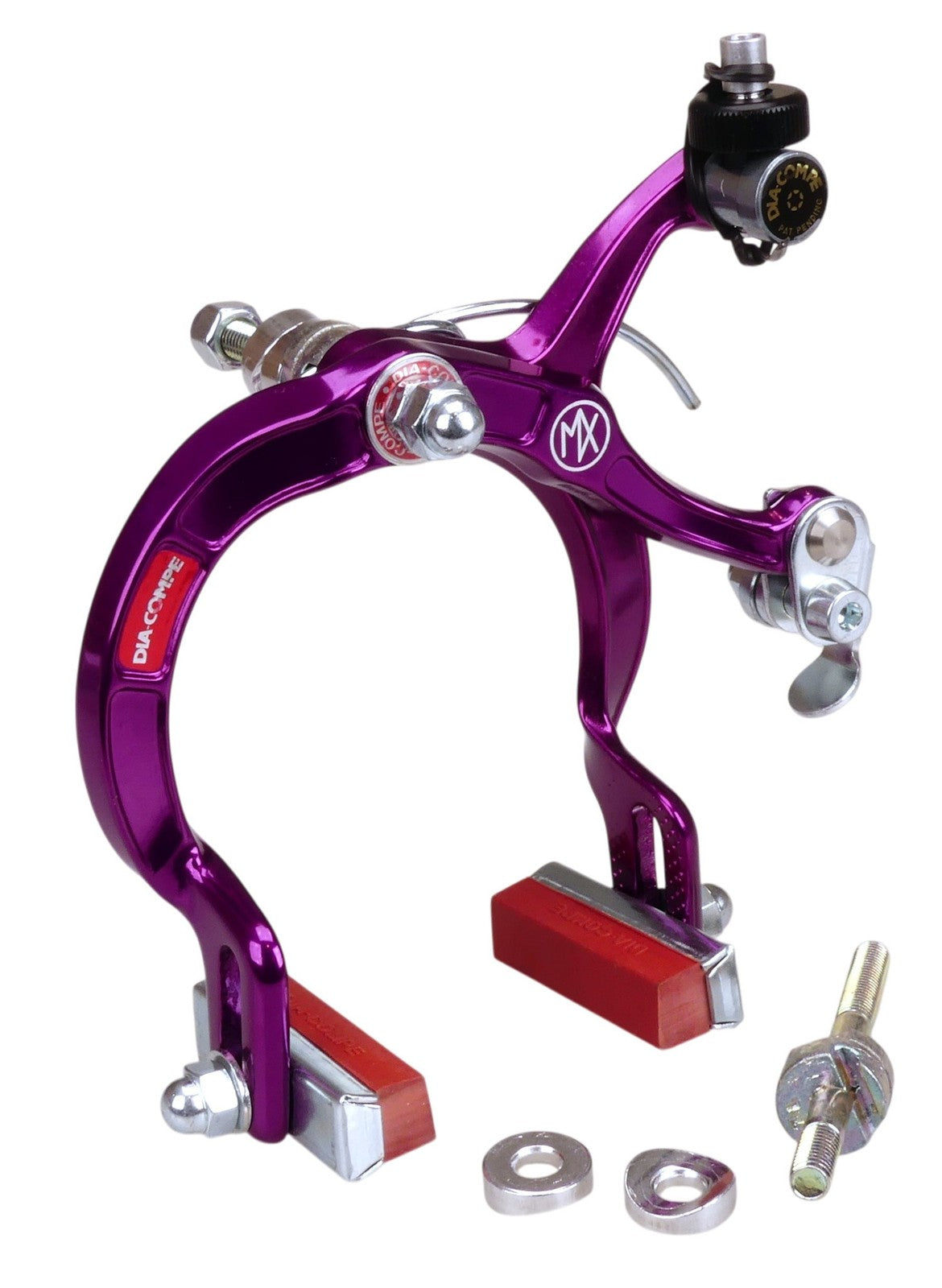 Purple BMX Bike Brake Caliper - Rear or Convert to Front, Dia-Compe MX1000