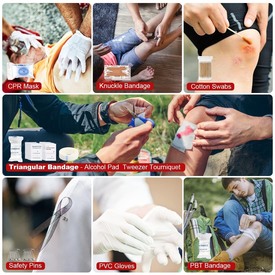 Emergency Survival Kit with 251-Piece Outdoor & First Aid Gear