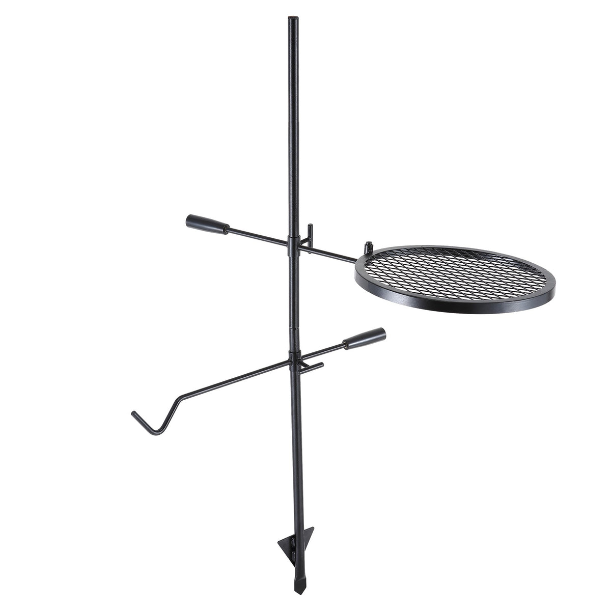 Swivel Campfire Grill with Steel Grate for Outdoor Cooking, Adjustable