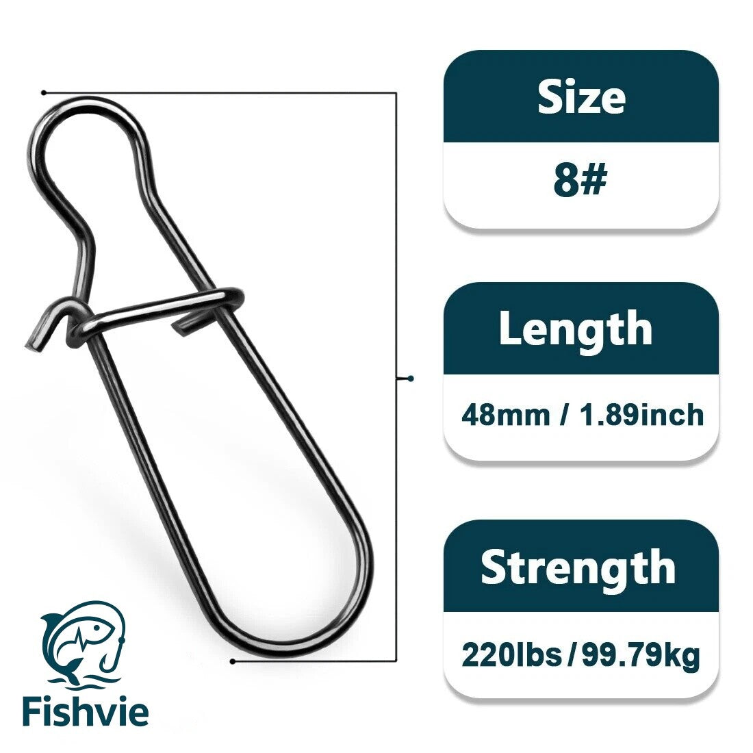 Fishing Snaps Clips Set - Quick Locking Saltwater DuoLock for Lures & Rigs
