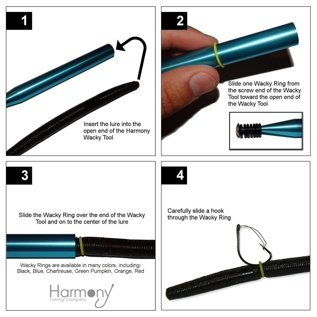 Fishing Wacky Rig Kit with Hooks, Baits & Guide for Bass & Panfish