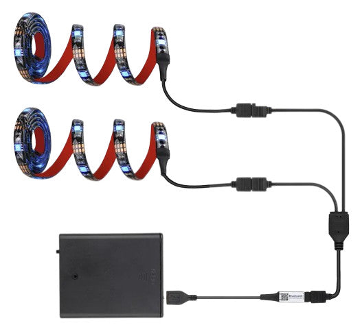 Bluetooth RGB LED Light Strips for Snowboarding Visibility and Style