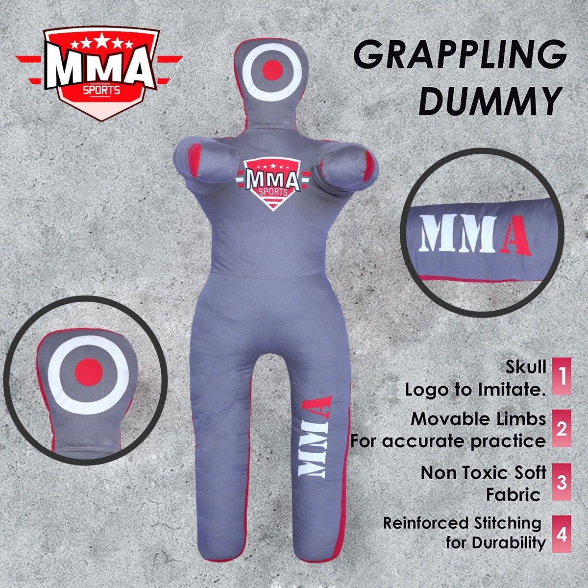 Kids 4ft Grappling Dummy for Martial Arts Training - Adjustable Weight & Safe Practice