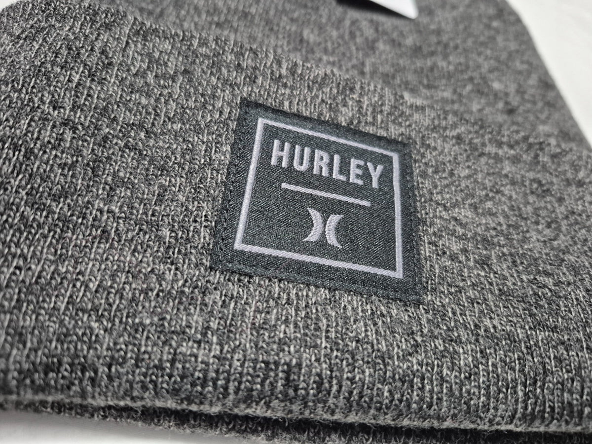 Hurley Icon Cuffed Beanie Men's One Size Gray Heather - Shifty Beanie