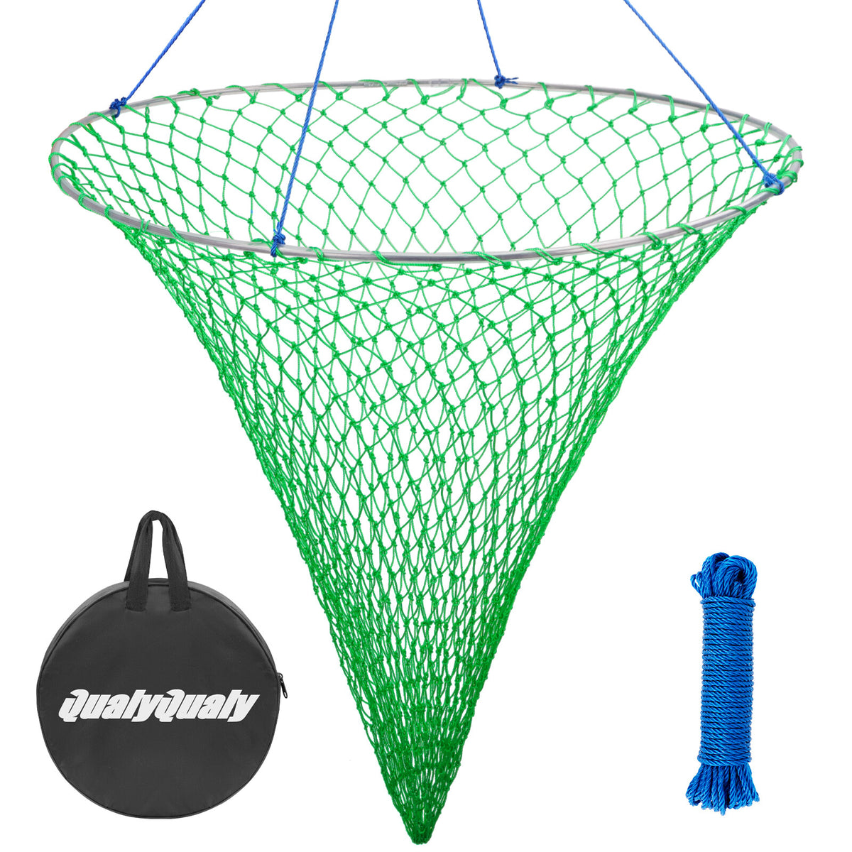 Foldable 32/39 Inch Fishing Net with Storage Bag - Portable Pier & Bridge Net