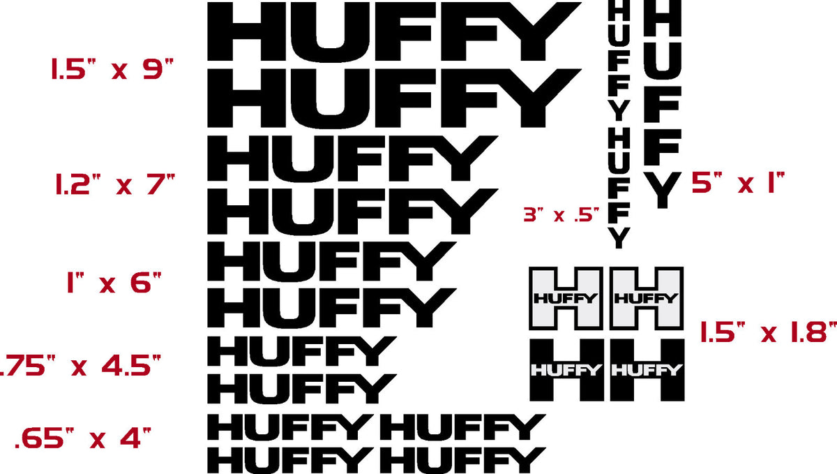 Bicycle Vinyl Decal Kit - Huffy Bike Custom Stickers 16 Pieces