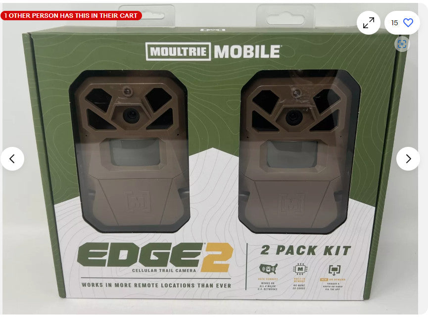 Cellular Trail Camera 36MP Edge 2 Pack Kit with Tree Straps - Brown