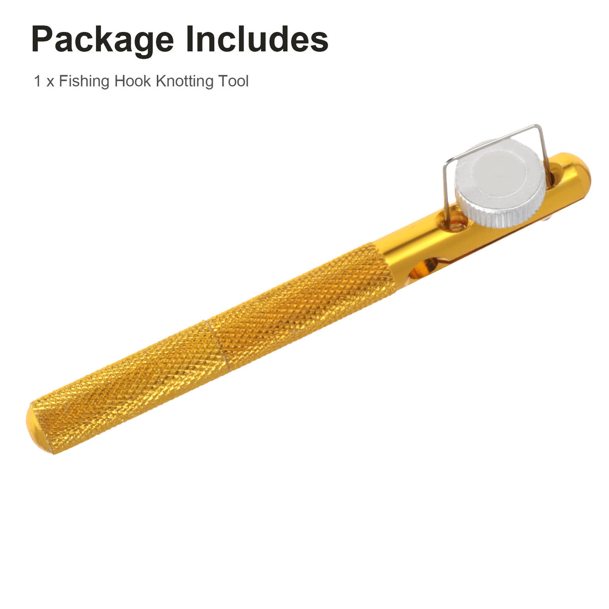 Fishing Knot Tying Tool with Line Clipper and Hook Nipper - Portable Brass Multifunctional