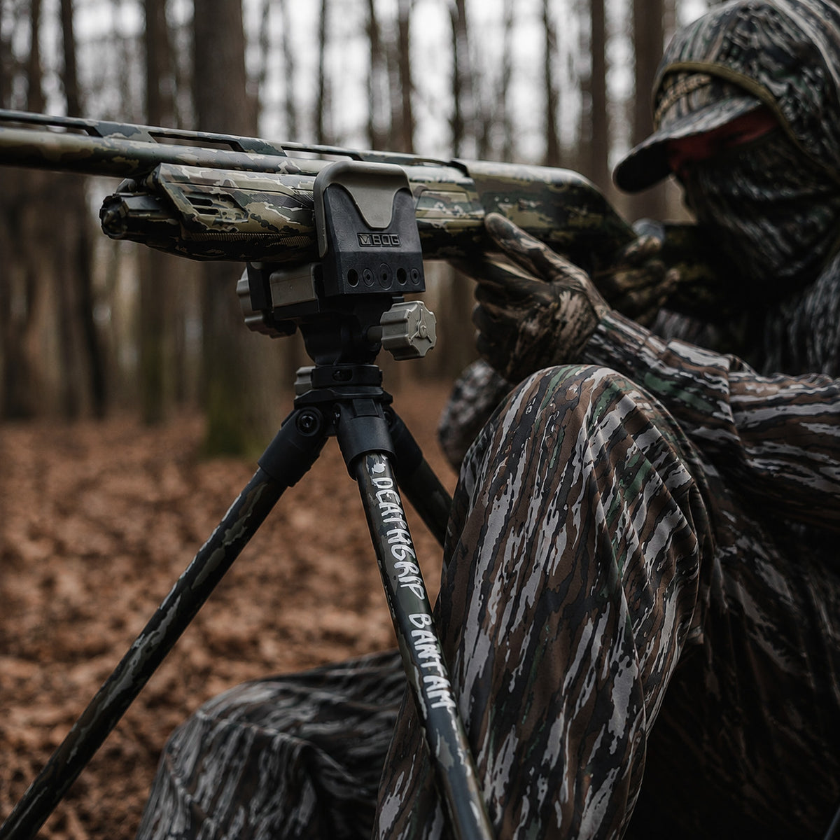 Lightweight Hunting Tripod with Adjustable Height & Camo Finish