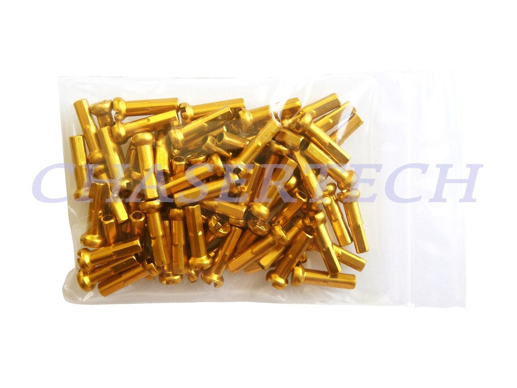Bicycle Spoke Nipples 7075 Alloy 2.0mm 14G 5/8 Inch Gold 72 pcs MTB Road BMX