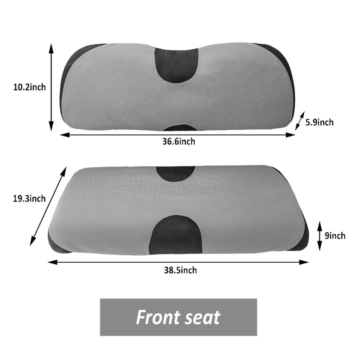 Golf Cart Seat Cover Set for EZGO Yamaha Club Car Front and Rear Protection