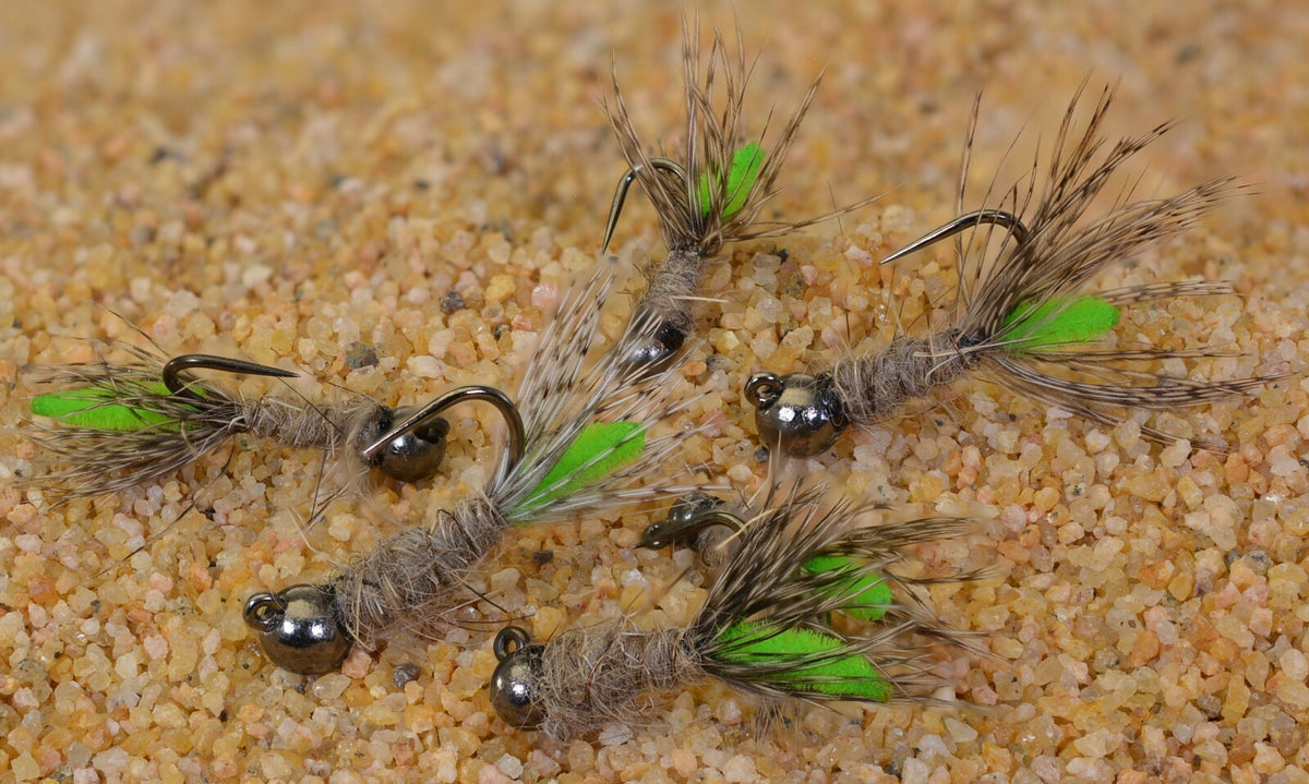 Artificial Fishing Flies - Tungsten Peeping Caddis Jig Head for Trout & Freshwater Fishing