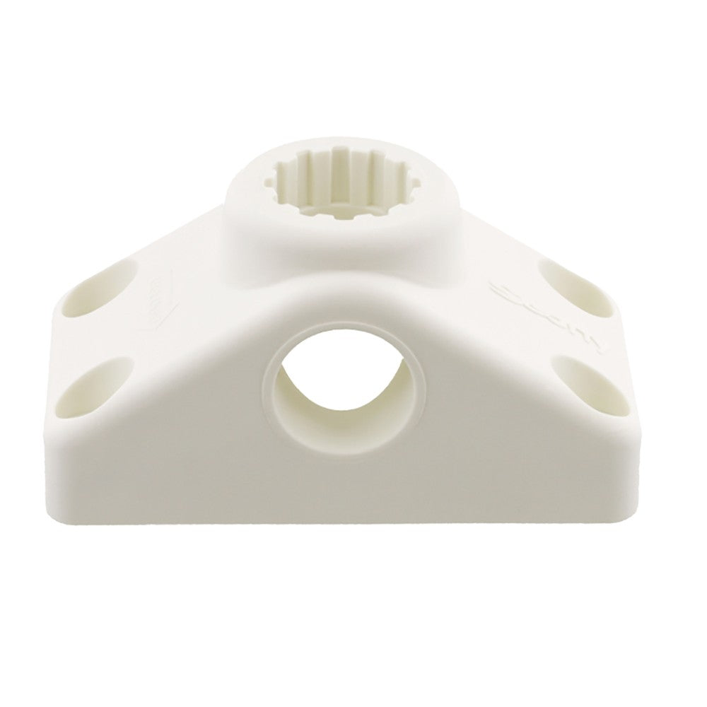 Combination Side & Deck Mount for Scotty Rod Holders - White