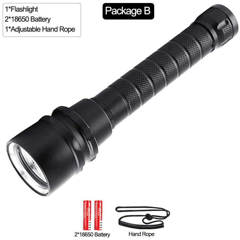 300000LM LED Diving Flashlight Waterproof Torch for Scuba Diving