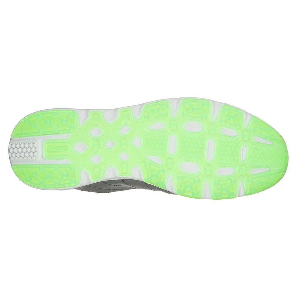 Men's Golf Shoes Lightweight Waterproof Leather Cushioned Comfort - Gray/Lime Size 9.5M
