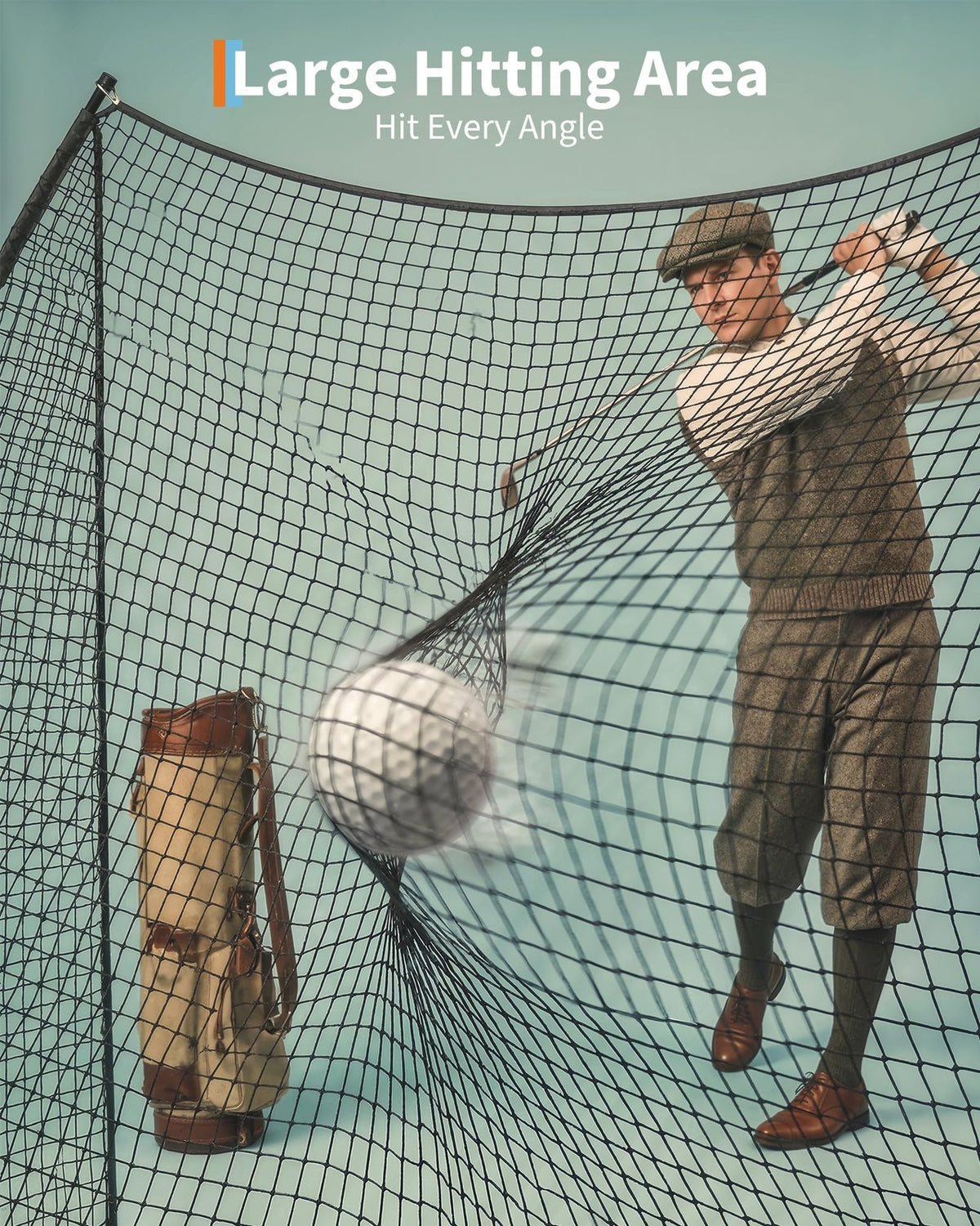 10x7FT Portable Golf Practice Net with Carry Bag - Swing Training Equipment