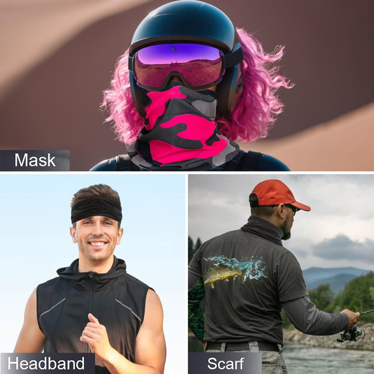 Cooling Neck Gaiter Face Mask Scarf Cover for Men Women Outdoor Sports