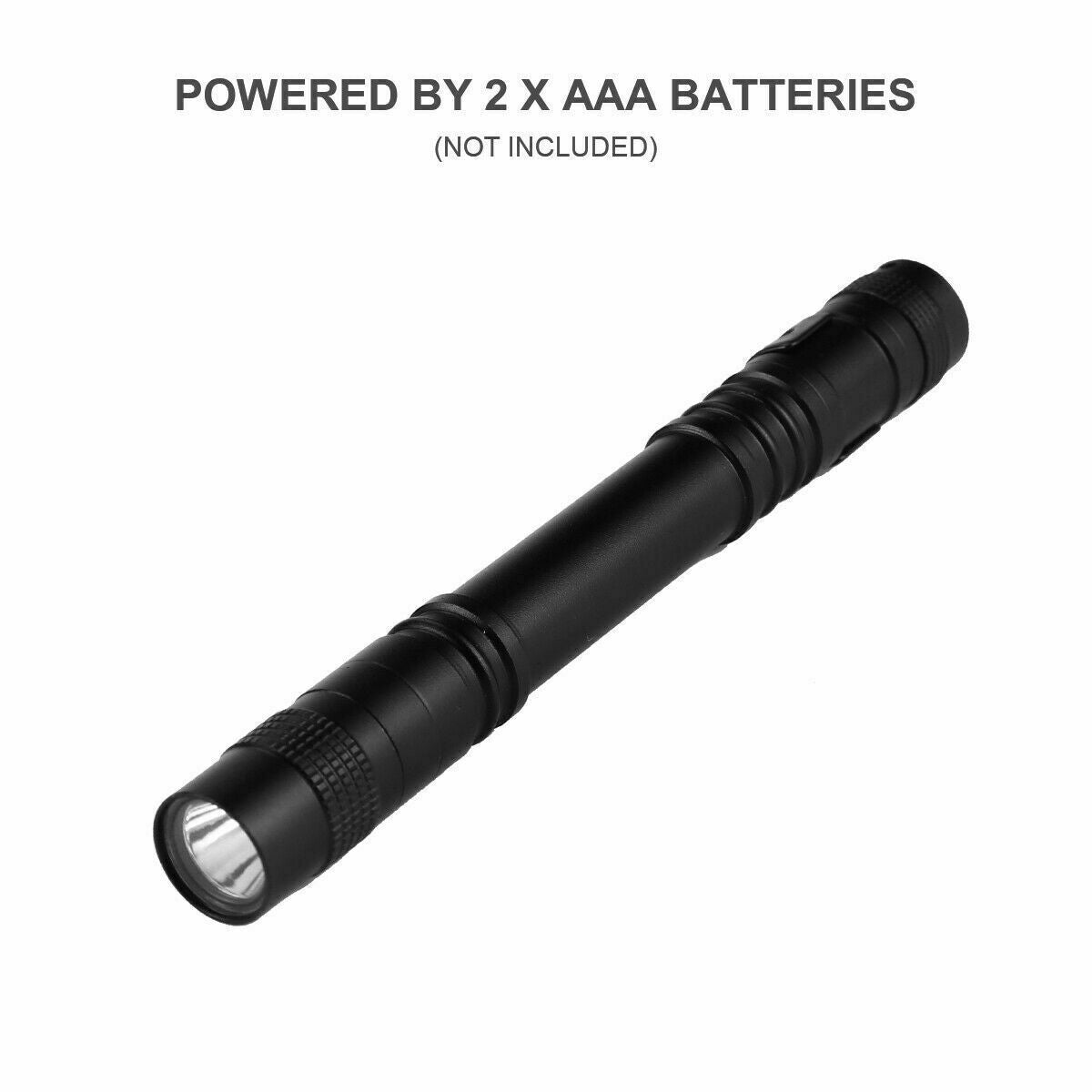 Portable Pen Flashlight 5 Pack, Compact Aluminum Torch with Clip - High Brightness, Waterproof for Camping and Outdoors