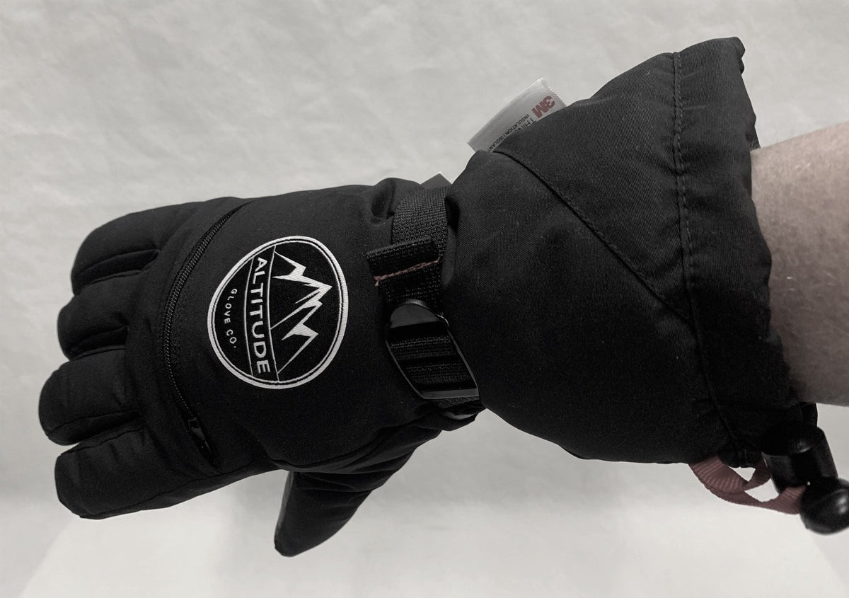 Winter Ski Snowboard Gloves with Thinsulate Waterproof Windproof Black Large