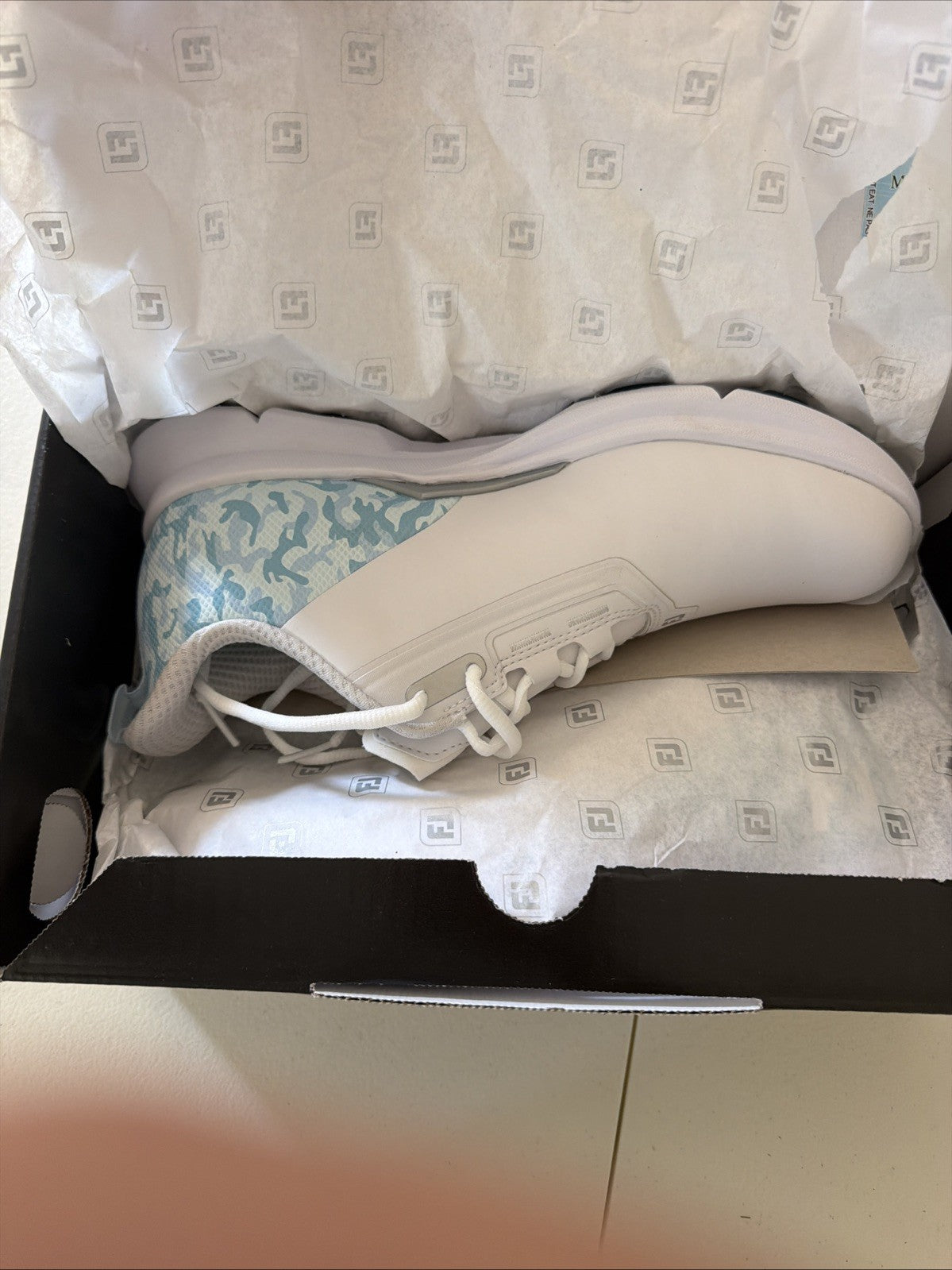 Women’s Golf Shoes FootJoy Fuel White Blue Gray Size 9 New