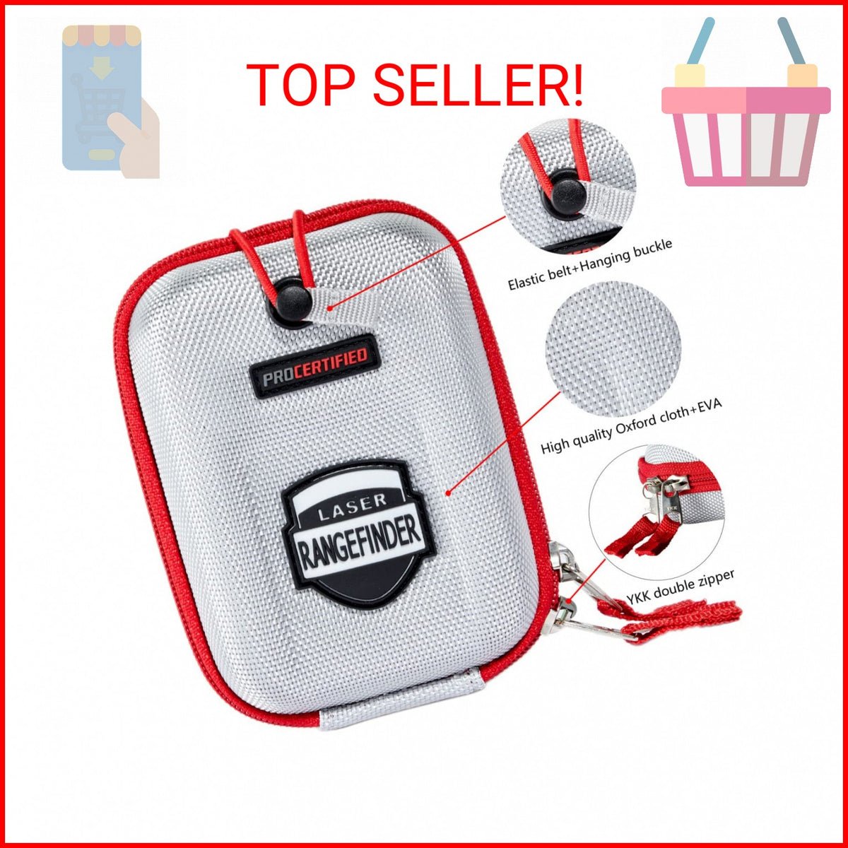 Golf Rangefinder Hard Shell Carry Case EVA Bag for Callaway & Bushnell