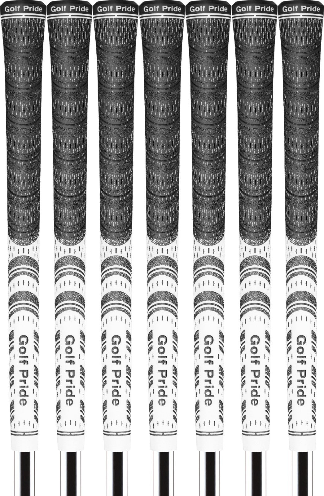 Golf Pride MCC White Standard Size Golf Grips Set of 7 - Hybrid Control