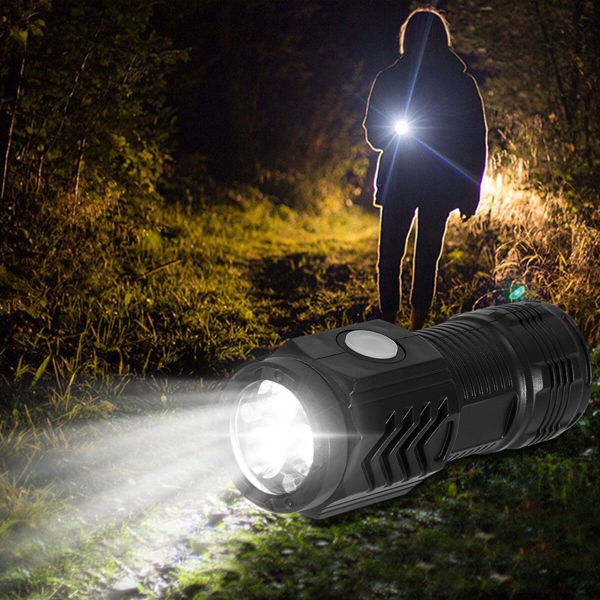 Mini Waterproof 3-Eyed Monster Flashlight with 5 Modes for Outdoors