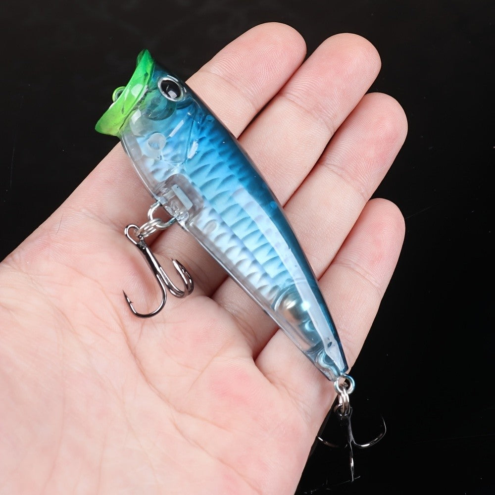 10pcs Popper Fishing Lures Topwater Hard Bait Swimbaits for Freshwater & Saltwater