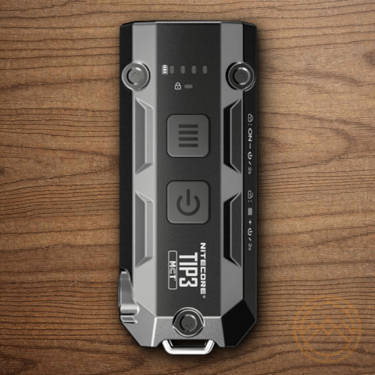 Rechargeable Keychain Light Waterproof Impact Resistant Aluminum Black